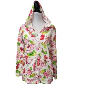 Sun Bay Missy Colorful Lightweight Hooded Jacket Size Small